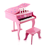 CBSKY儿童钢琴30键立式三角翻盖钢琴木质粉色儿童刚起初学钢琴