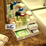 洗手间卫生间收纳盒 大容量无味防水收纳架 DIY化妆品桌面整理架