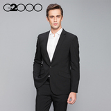 G2000男士标准型西服黑色商务正装西装外套新郎伴郎结婚礼服
