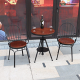 欧式铁艺室内室外咖啡厅休闲屋吧漫吧阳台庭院户外桌椅组合三件套