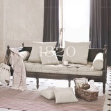 1820法式乡村/地中海复古 橡木雕花三人沙发床/罗汉床/床榻沙发