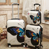 正品超轻ABS旅行箱包行李箱子母箱20寸登机箱24寸学生蝴蝶拉杆箱