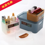 加厚塑料有盖化妆品收纳盒 自由组合桌面杂物整理盒储物盒4C16