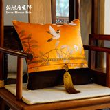 中式古典红木实木家具沙发坐垫靠枕靠垫抱枕靠背腰枕含芯高档提花