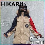 包邮韩国正品代购新款HIKARU男女款单板双板保暖防水冲锋衣滑雪服