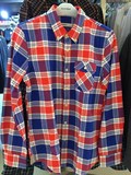 正品班尼路Baleno15年新款男装纯棉修身长袖格仔衬衫88504005