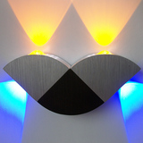 LED彩色玄关楼梯上下吸顶打光铝材明装背景4WKTV红黄蓝绿紫粉射灯
