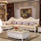 新古典皮艺沙发组合小户型法式转角沙发奢华欧式真皮沙发头层牛皮