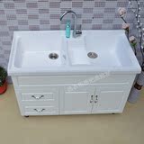 欧式浴室柜洗衣柜/双盆浴室柜实木阳台带搓板洗衣池