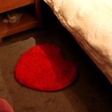 结婚庆用品 婚房摆件脚垫喜庆爱心地垫进门玄关垫 创意红地毯垫