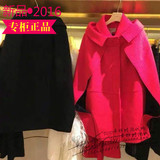 卓雅2015秋专柜正品代购女外套斗篷大衣拼接假两件H1402302￥5680