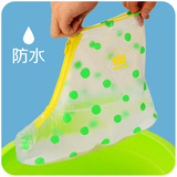 韩国透明加厚可折叠女士防雨鞋套 高筒耐磨学生儿童雨天防水防滑