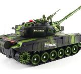 车越野男孩玩具宝贝超大遥控坦克可充电遥控车对战发射金属模型汽