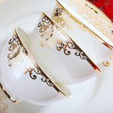 景德镇陶瓷器餐具骨瓷碗盘碗碟套装58头高档中式家用结婚庆送礼品
