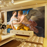特价环保防水大型定制壁画客厅欧式油画天使圣母墙纸壁纸名画