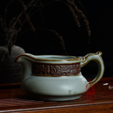 还原复古汝窑公道杯 陶瓷茶海 汝瓷分茶杯 紫砂功夫茶具配件