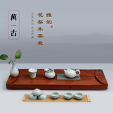 红木茶台单层排水大号 平板整块实木花梨木茶具套装特价木制茶盘