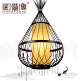 中式创意吊灯单头鸟笼过道走廊阳台灯饰餐厅咖啡馆酒店工程灯具