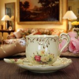 友来福 欧式杯子咖啡杯 个性杯子创意咖啡杯陶瓷杯 带勺奶茶杯