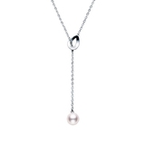 日本专柜代购mikimoto御木本Y型设计可调节珍珠项链银质18k金可选