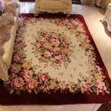 红色玫瑰珊瑚绒地毯沙发客厅地毯茶几卧室防滑地毯卧室床边地毯