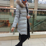 酷妞族棉衣中长款韩版修身女装2015棉服 带毛领加厚冬装外套7906