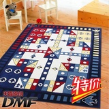 DMF手工羊毛地毯可爱卡通图案儿童房飞行棋卧室地毯床边毯定制