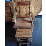 特价 红木家具 缅甸花梨 摇椅 躺椅休闲椅老人椅2件套 原木半成品