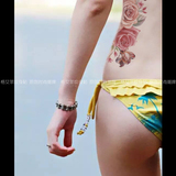 格艾菲粉色牡丹纹身贴防水持久女遮疤痕古装影楼写真性感纹身贴纸