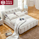 尚辉家具 简约现代布床1.8米双人床 可拆洗汽动储物布艺床婚床