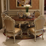 金玉坊餐桌 意大利风格餐桌 新古典天然粉紫红石餐桌 香槟银色