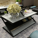 雅美乐钢化玻璃茶几小户型创意长方形客厅小茶几简约现代桌子组装