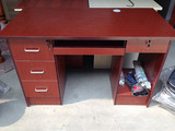 推荐 实用1.2米/1.4米刨花板实木台式电脑桌 办公职员桌写字台