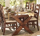美式乡村北欧实木餐桌咖啡桌椅茶餐厅桌椅地中海餐桌椅书桌会议桌