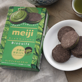 日本进口零食*Meiji/明治51%浓厚抹茶巧克力曲奇夹心饼99G 1877