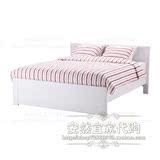 新品上架上海宜家家居正品代购IKEA布鲁萨里床架白色带床板