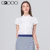 G2000女装商务短袖衬衫通勤职业上装时尚衬衣女士优雅气质上衣