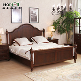 美式全实木双人床 1.5米 1.8米 美式乡村  复古 家具定制 卧室4号
