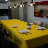 特价全棉防水桌布台布明黄色餐桌布盖布茶几布素色纯色可定做