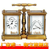 连体铸铜皮套钟表|古典机械座钟|家居装饰古玩收藏|仿古董上弦钟