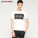 JackJones杰克琼斯2016夏季新品男装印花纯棉短袖T恤E|216201016