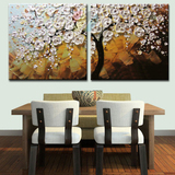 两联正品无框画客厅卧室餐厅单幅装饰画欧式美画玄关花卉手绘油画