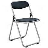 现在简约皮折叠椅带皮靠背 折叠办公椅餐椅 红棕黑等色定制