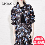 2015春季新款MOCo摩安珂正品女装翻领印花口袋短款外套MA151COT02