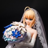Aniplex Fate Saber婚纱塞巴10周年皇家礼服婚纱手办模型公仔包邮