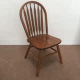外贸出口美式乡村欧式纯橡木实木餐椅温莎剑背椅咖啡厅餐椅