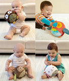 宝宝手抓布球 动物安抚玩偶布球 婴儿益智毛绒玩具 内置摇铃响纸