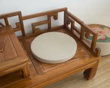 定制中式中国风 亚麻风格椅子 餐椅 罗汉床 圆凳垫子 凳子坐垫