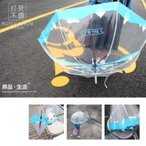 包邮 七行! 创意长柄半自动超大伞面雨伞 可爱北极熊 透明伞 女