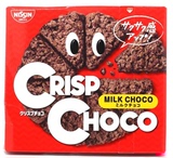 日本零食品 CRISP日清派 经典牛奶巧克力麦脆批巧克力玉米片红盒